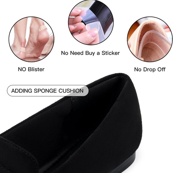 Women's Suede Flats Size 7.5 Slip-On Office Casual Elegant Loafers - Picture 3 of 6